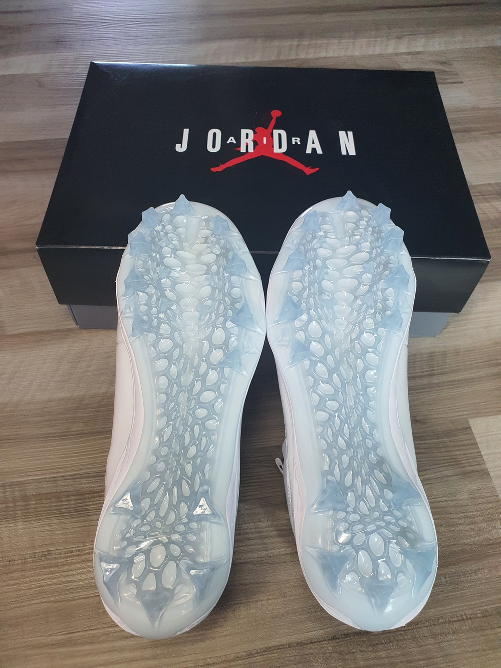 Lot Of 3 Air Jordan 11 Mid TD Football Cleats Legend Blue Mens Sz 10.5 - 9.5 - 8 - Picture 11 of 12